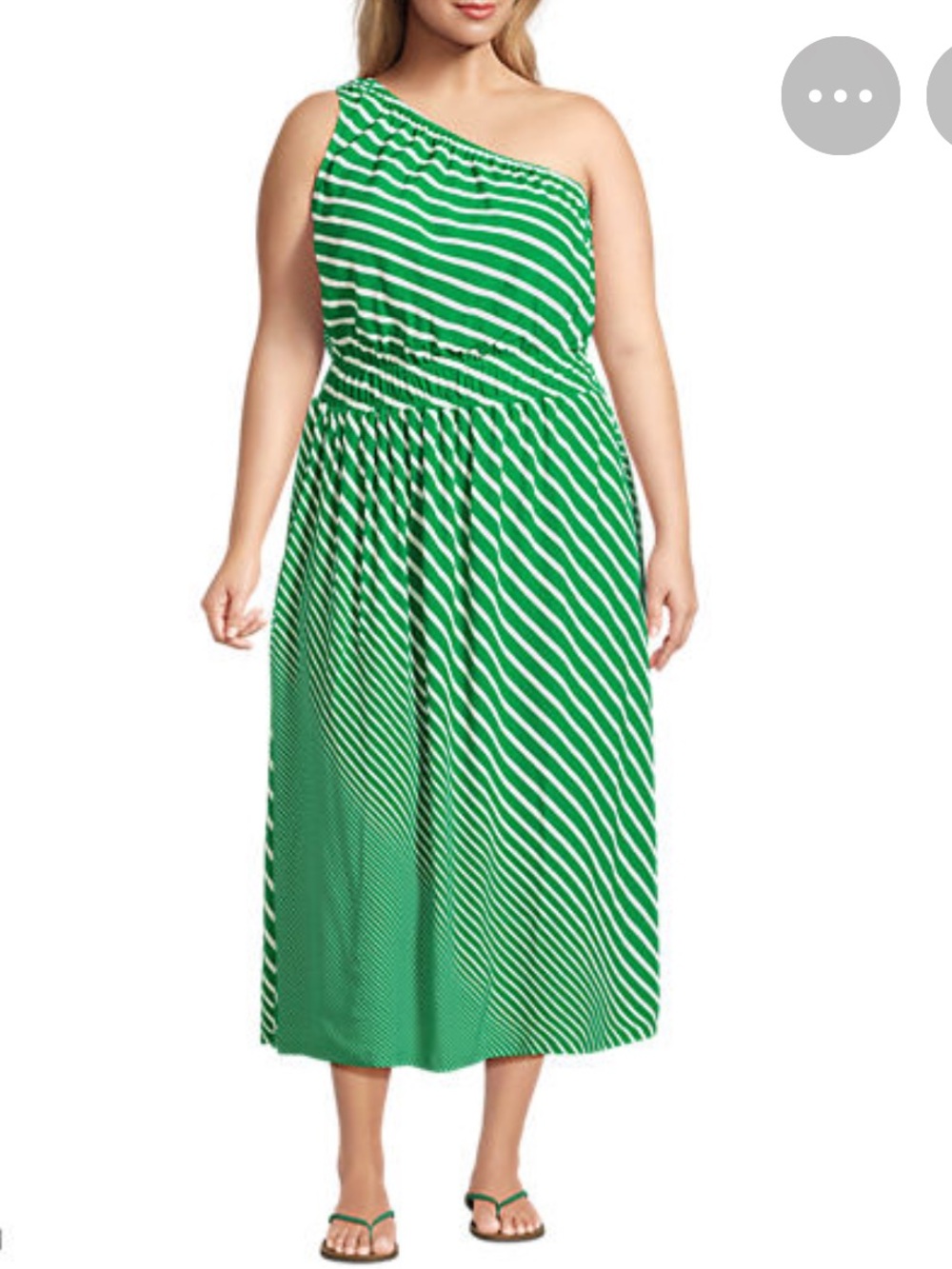 NWOT Landsend one shoulder stripped dress - Picture 1 of 12